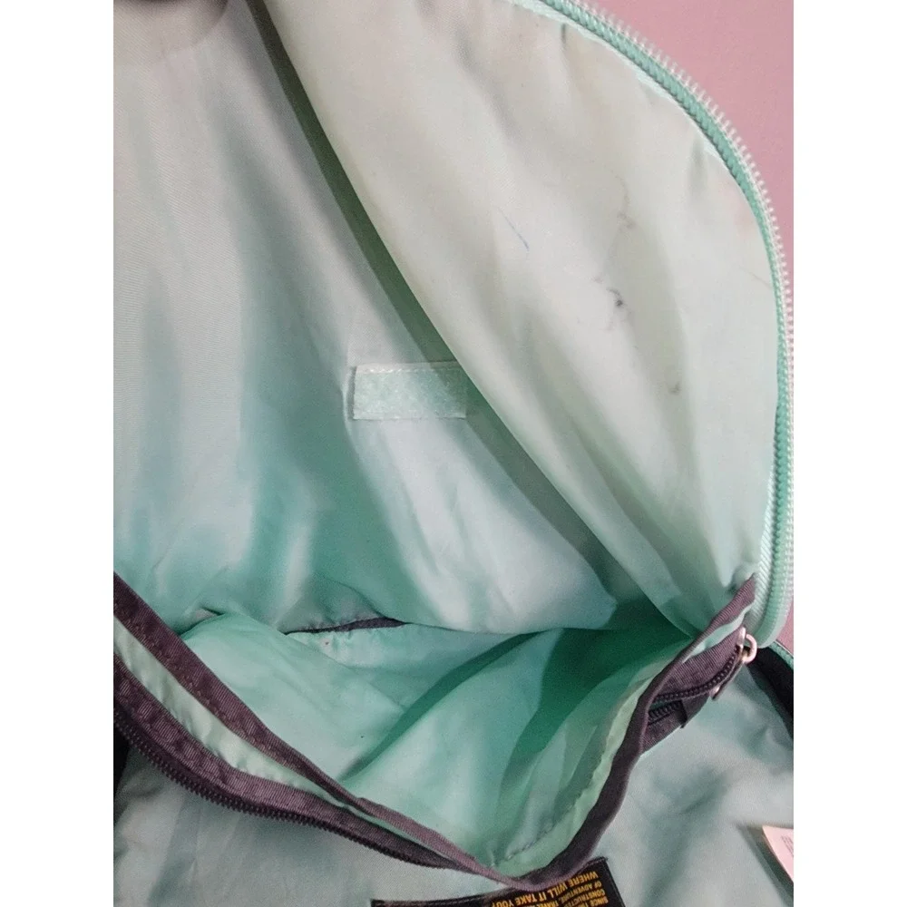 The North Face Pivoter Backpack Gray Mint Green Laptop School Travel Daypack